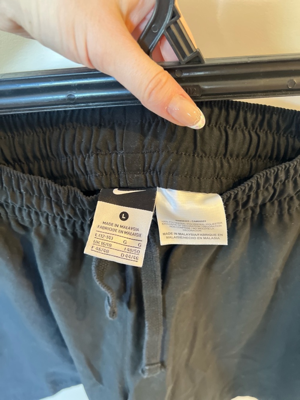 Nike Black Shorts with White Swoosh Detail - Picture 4 of 4